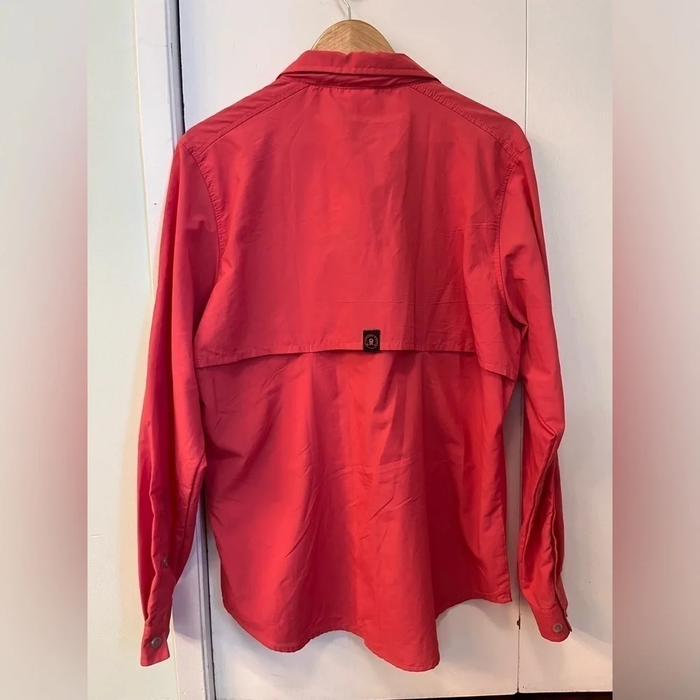 NWT Little Donkey Andy Vented UV Protectant Button Down Shirt- Size Large- Coral - Picture 5 of 16